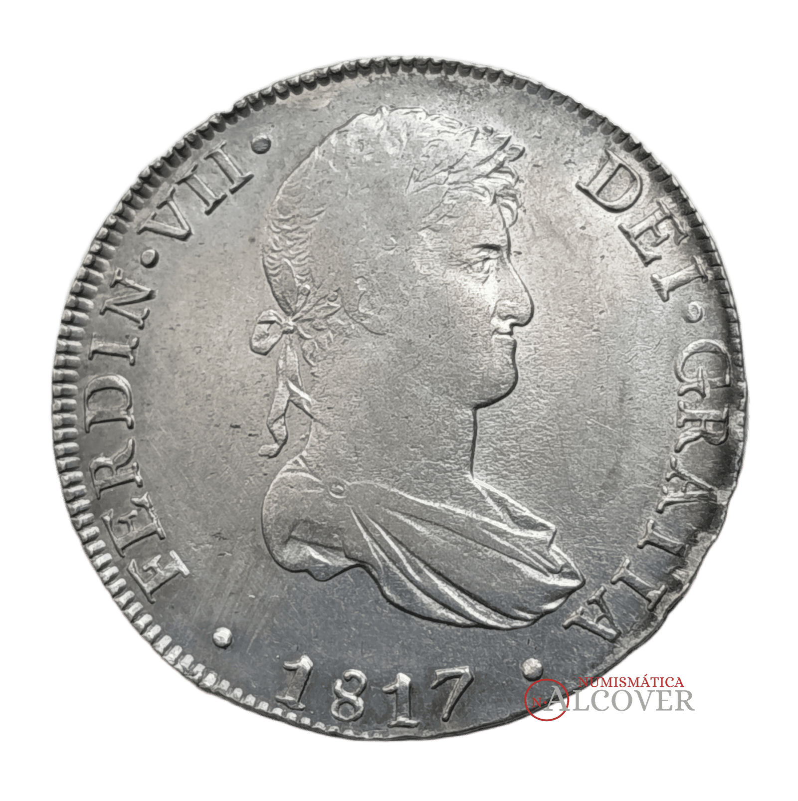 FERNANDO VII 8 Reales 1817 Lima J.P. "Busto imaginario" MBC+