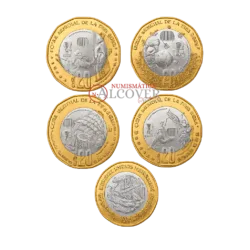 MÉXICO Serie completa 4 x 20 Pesos 2026 Copa Mundo Fútbol SC