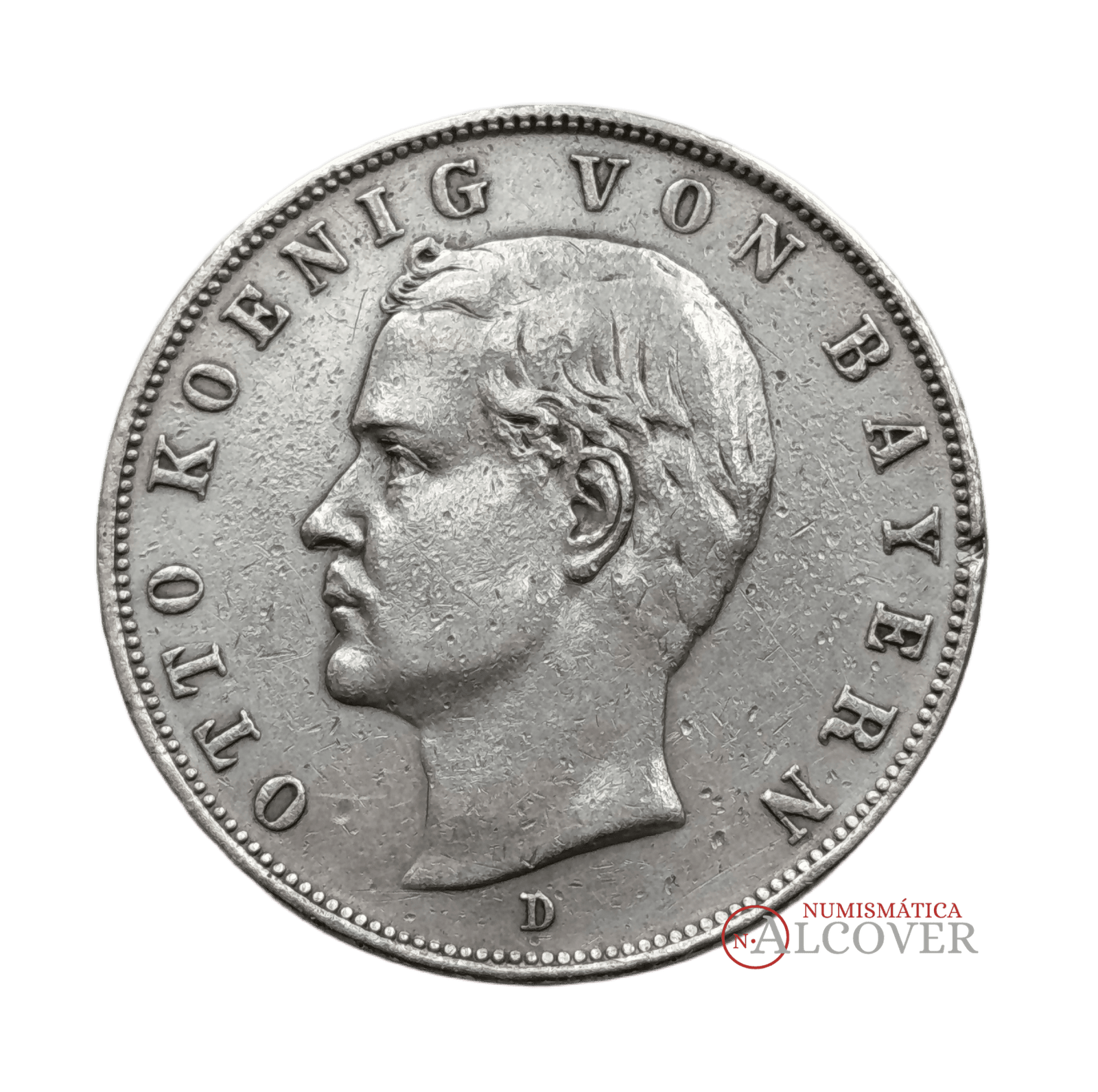 ALEMANIA BAVIERA Otto I 3 Marcos 1912 D km#996 MBC