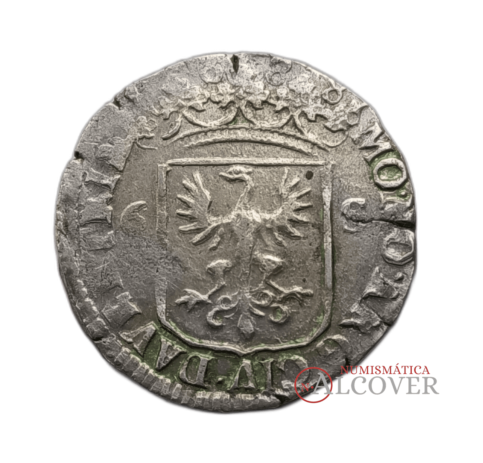 PAÍSES BAJOS DEVENTER 6 stuivers 1688 rijderschelling KM 78 plata BC - Imagen 2
