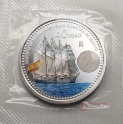 ESPAÑA 40 Euros 2025 Buque Juan Sebastián Elcano plata SC