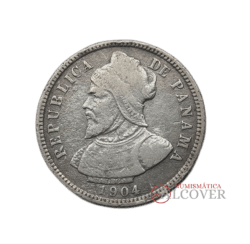 PANAMÁ 10 centésimos de balboa 1904 KM 3 plata BC