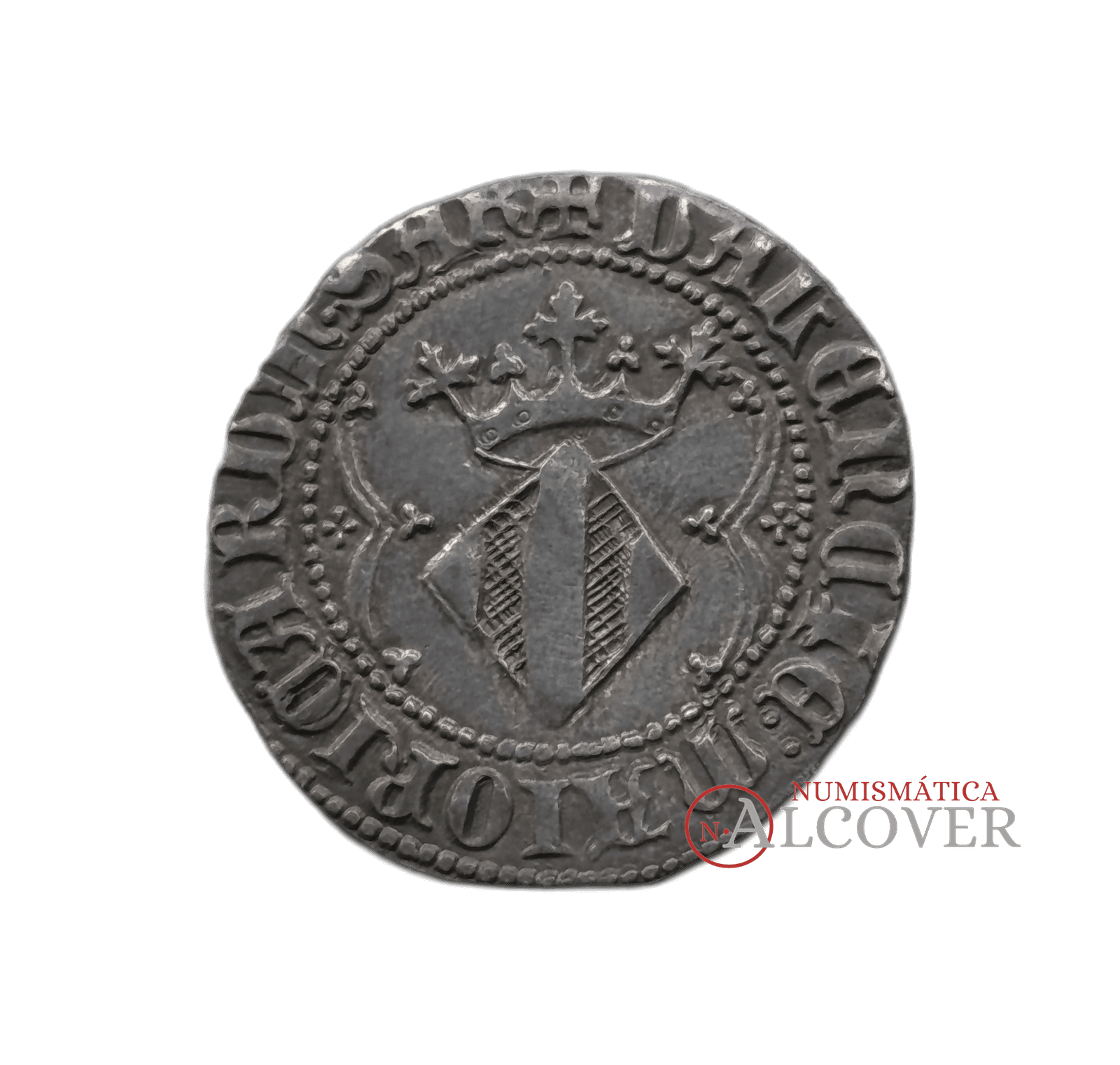 REINO DE VALENCIA 1 real Alfonso IV 1416-1458 Cru.V.S. 864 - Imagen 2