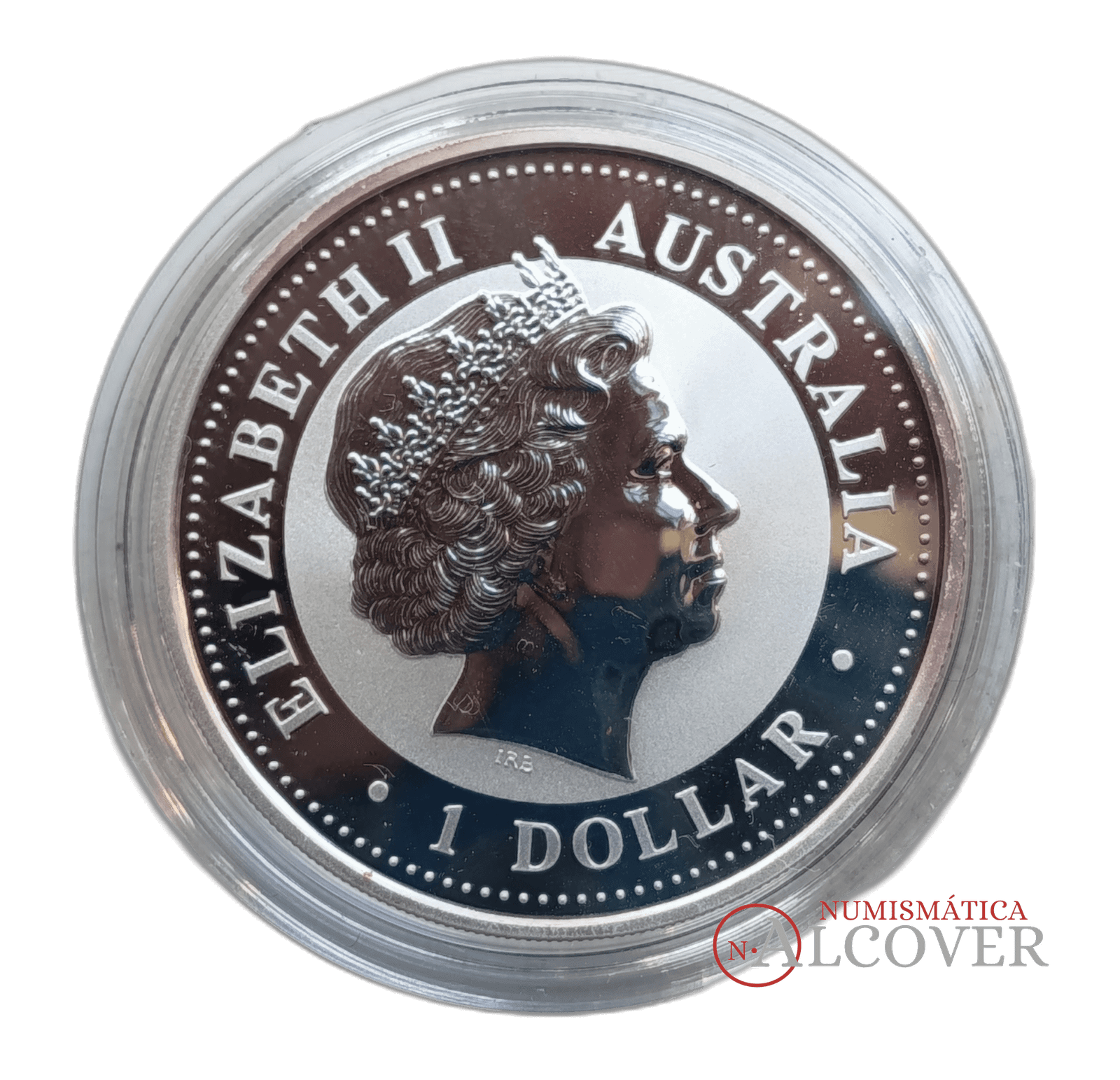 AUSTRALIA 1 Dólar 2006 Año del Perro Plata 1 oz KM#1882 SC - Imagen 2