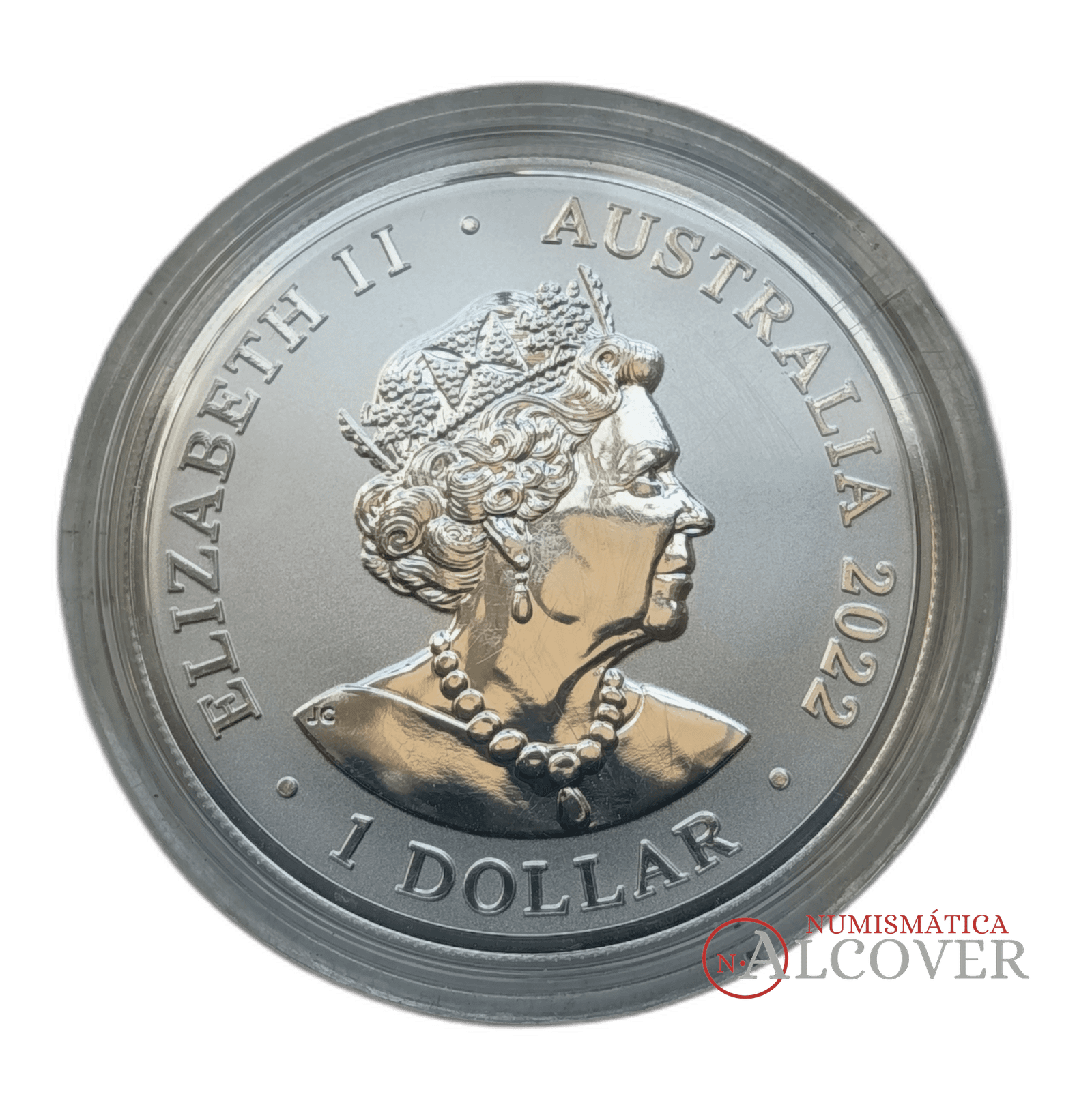 AUSTRALIA 1 dólar 2022 Desert Scorpion KM# 4331 plata 1 oz - Imagen 2