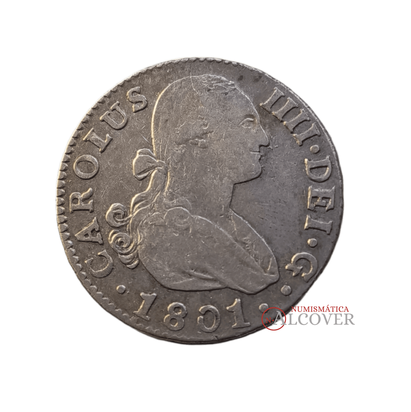 ESPAÑA CARLOS IV 2 Reales 1801 Sevilla CN - MBC