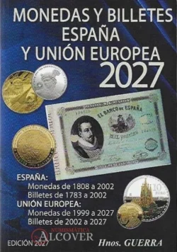 CATÁLOGO Monedas y Billetes de España y Unión Europea 2027 Hnos. Guerra