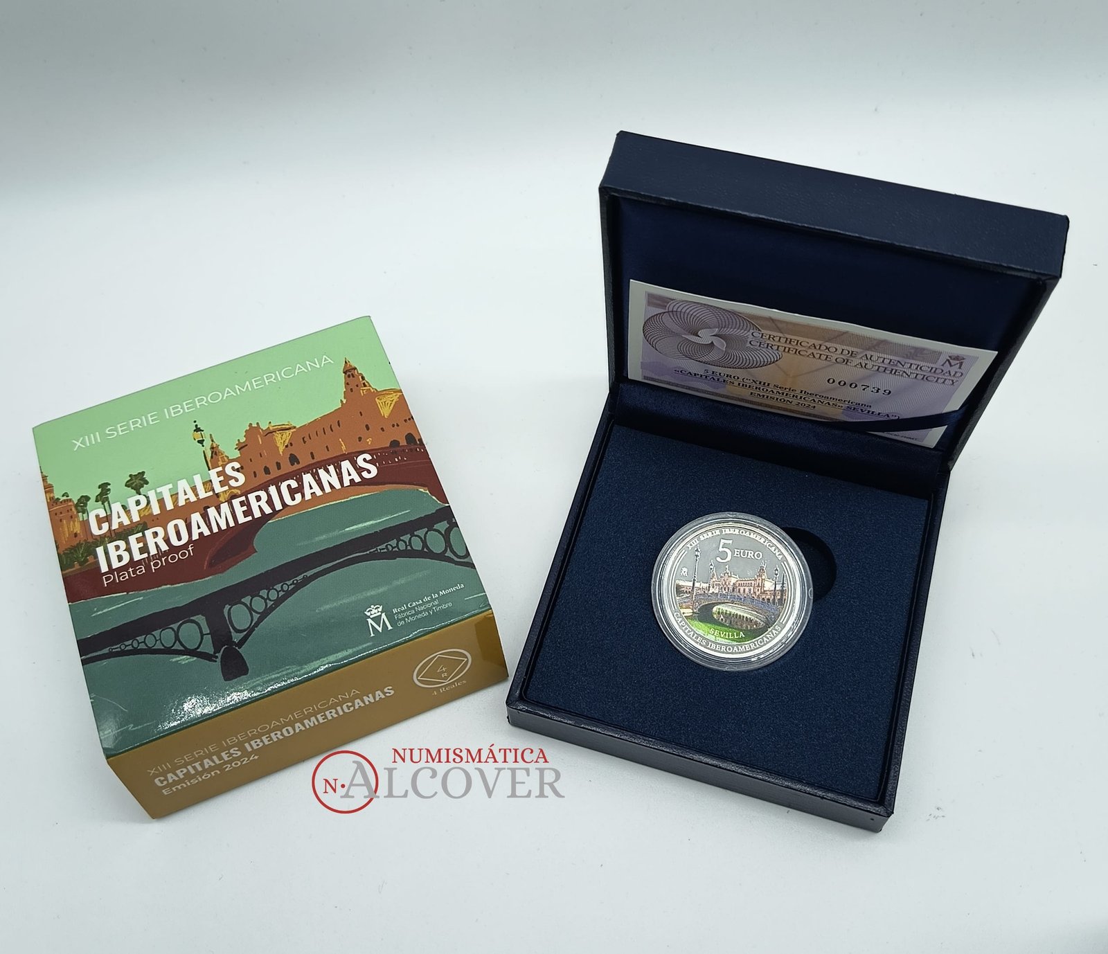 ESPAÑA Felipe VI 5 euros 2024 Sevilla XIII Serie Iberoamericana plata Proof