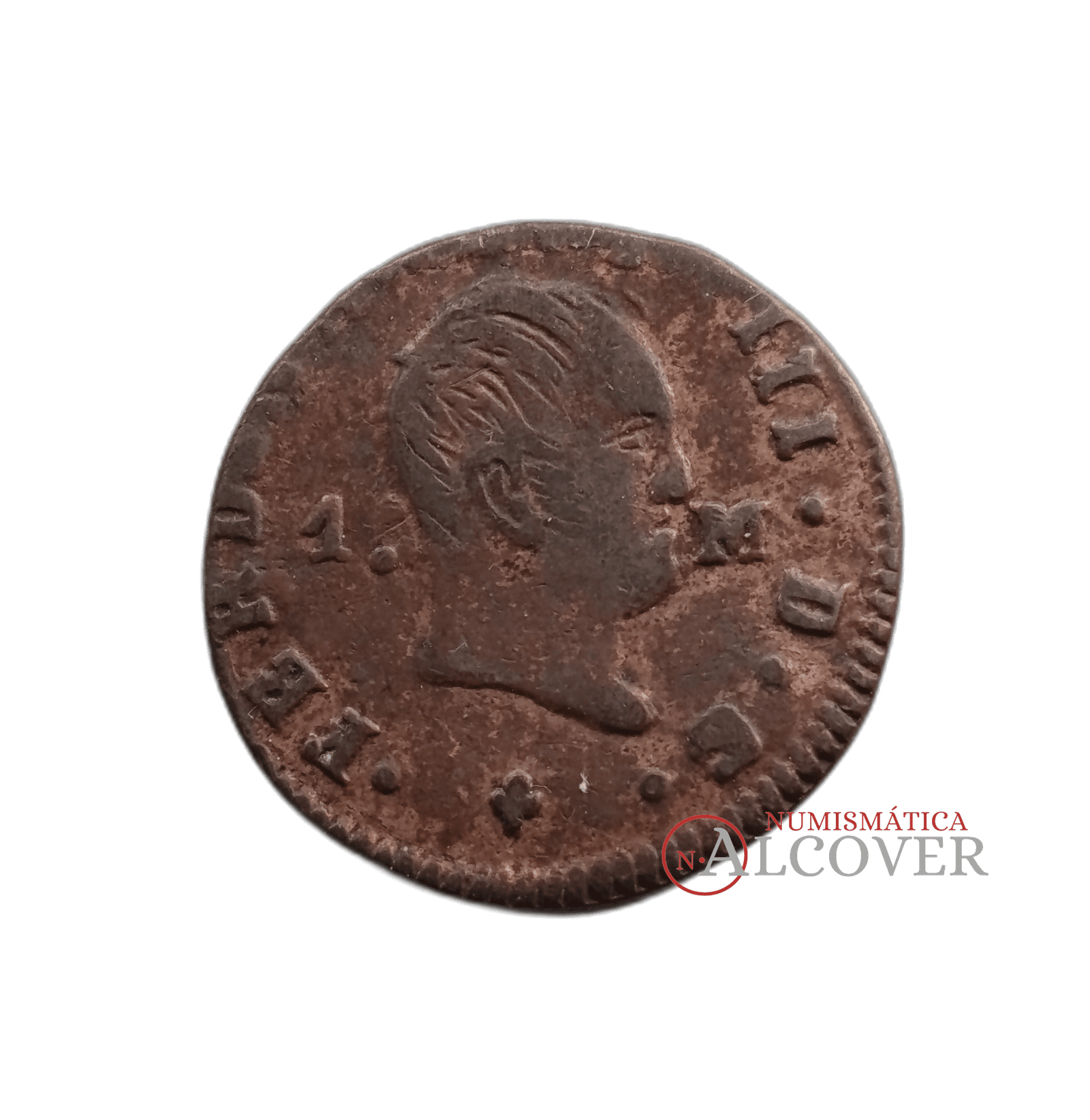 REINO DE NAVARRA FERNANDO VII 1 maravedí 1830 Pamplona KM# 130