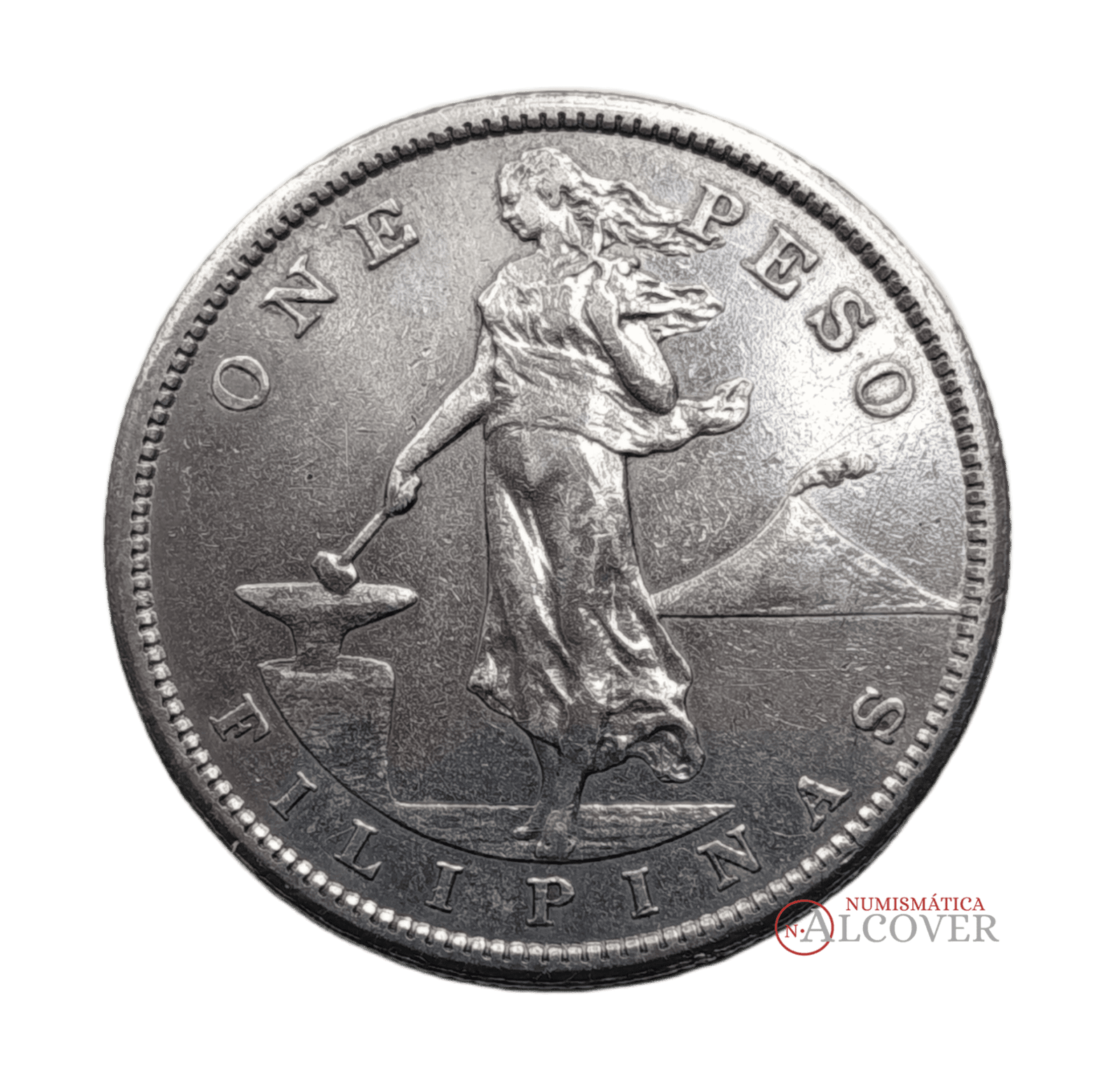 FILIPINAS 1 Peso 1905 S KM 168 plata MBC+