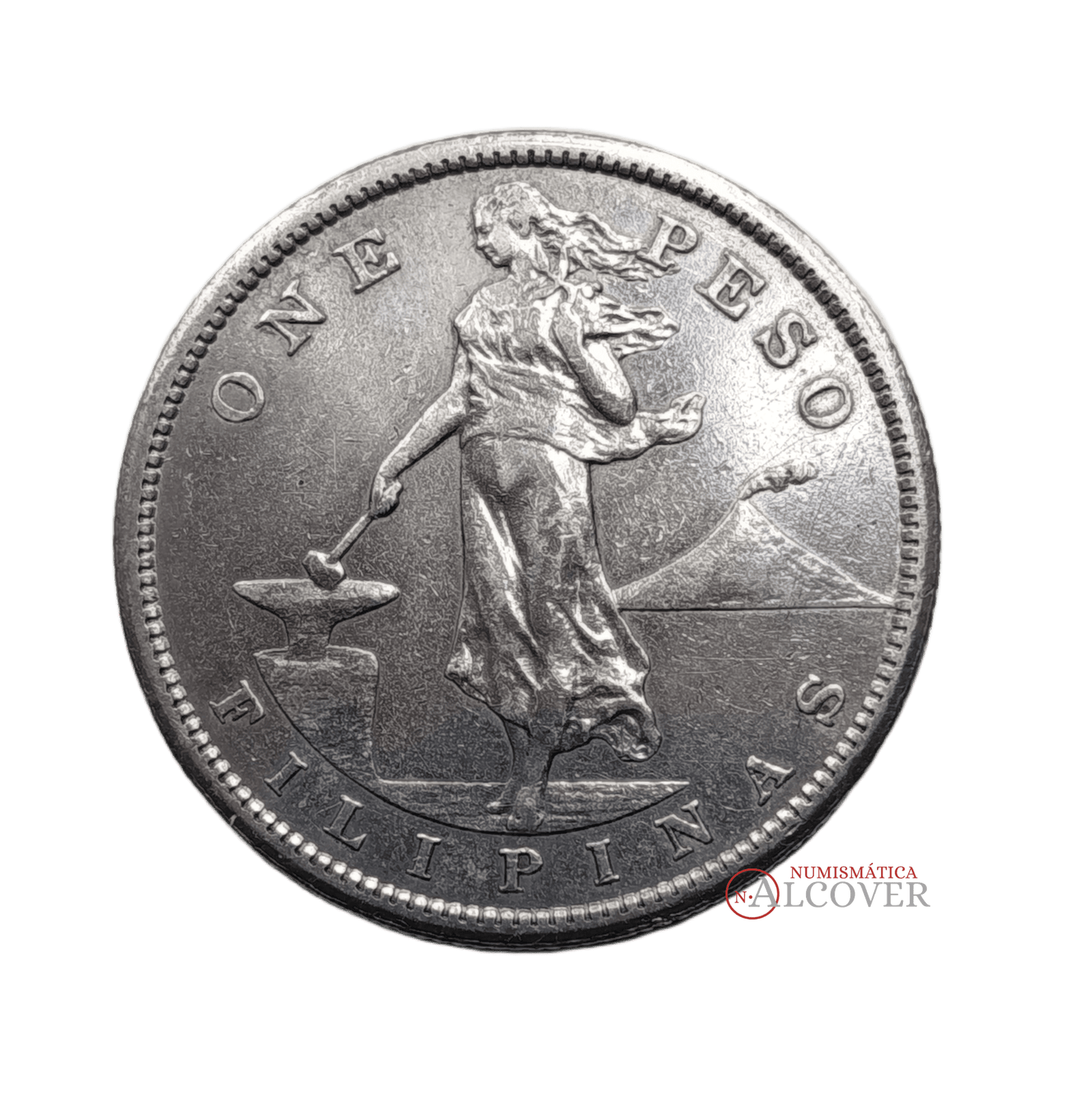 FILIPINAS Administración estadounidense 1 Peso 1907-S KM#172 EBC