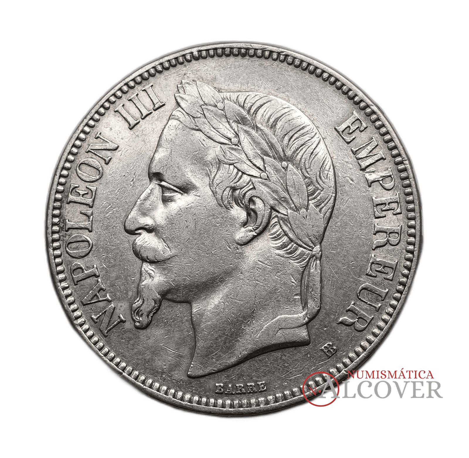 FRANCIA Napoleón III 5 Francos 1870 BB KM#799.2