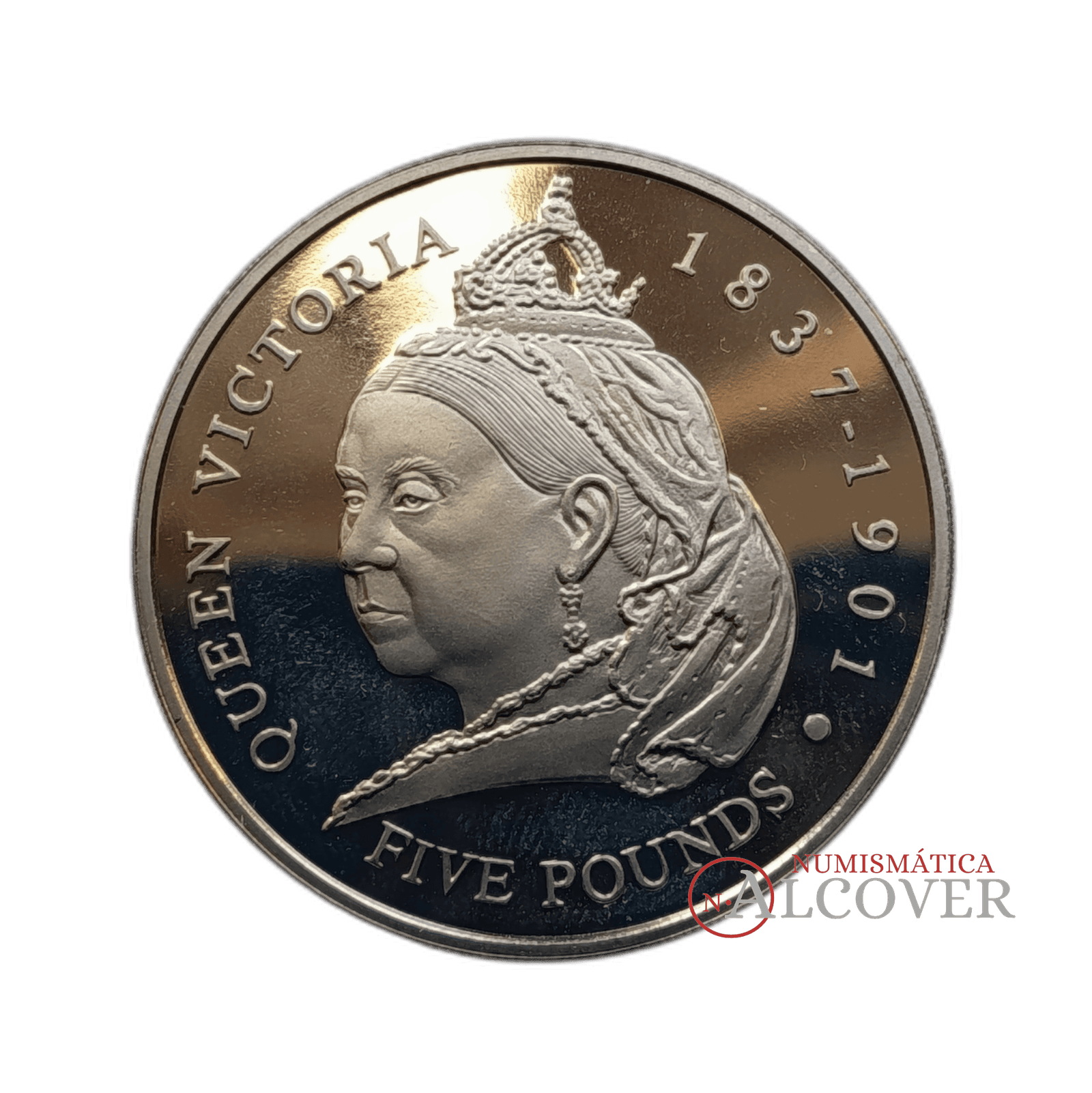 GUERNSEY 5 libras 2001 Centenario de la muerte de la reina Victoria KM#106 SC