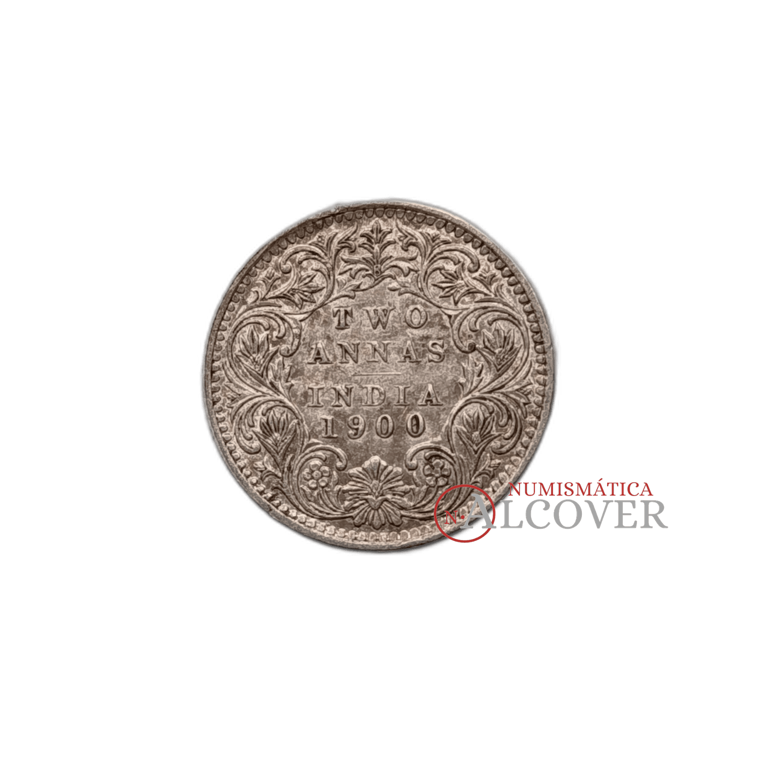 INDIA BRITÁNICA Emperatriz Victoria 2 Annas 1900 B KM#488 EBC - Imagen 2