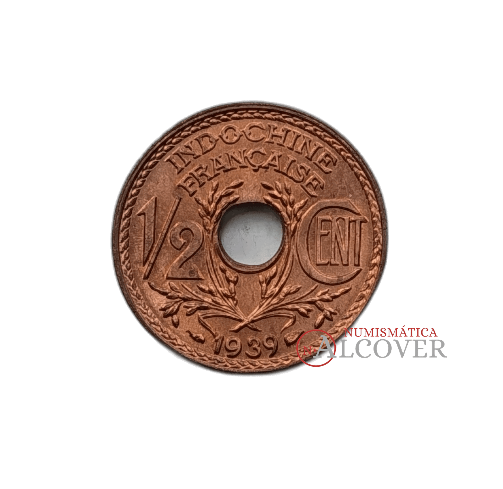 INDOCHINA FRANCESA ½ céntimo 1939 Bronce KM#20 SC