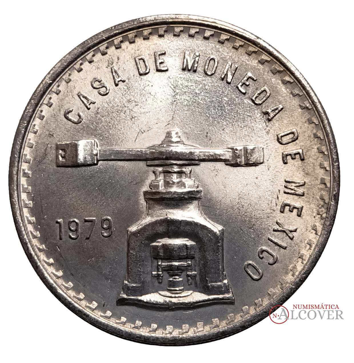 MÉXICO 1 Onza Plata 1979 Balanza KM M49b EBC