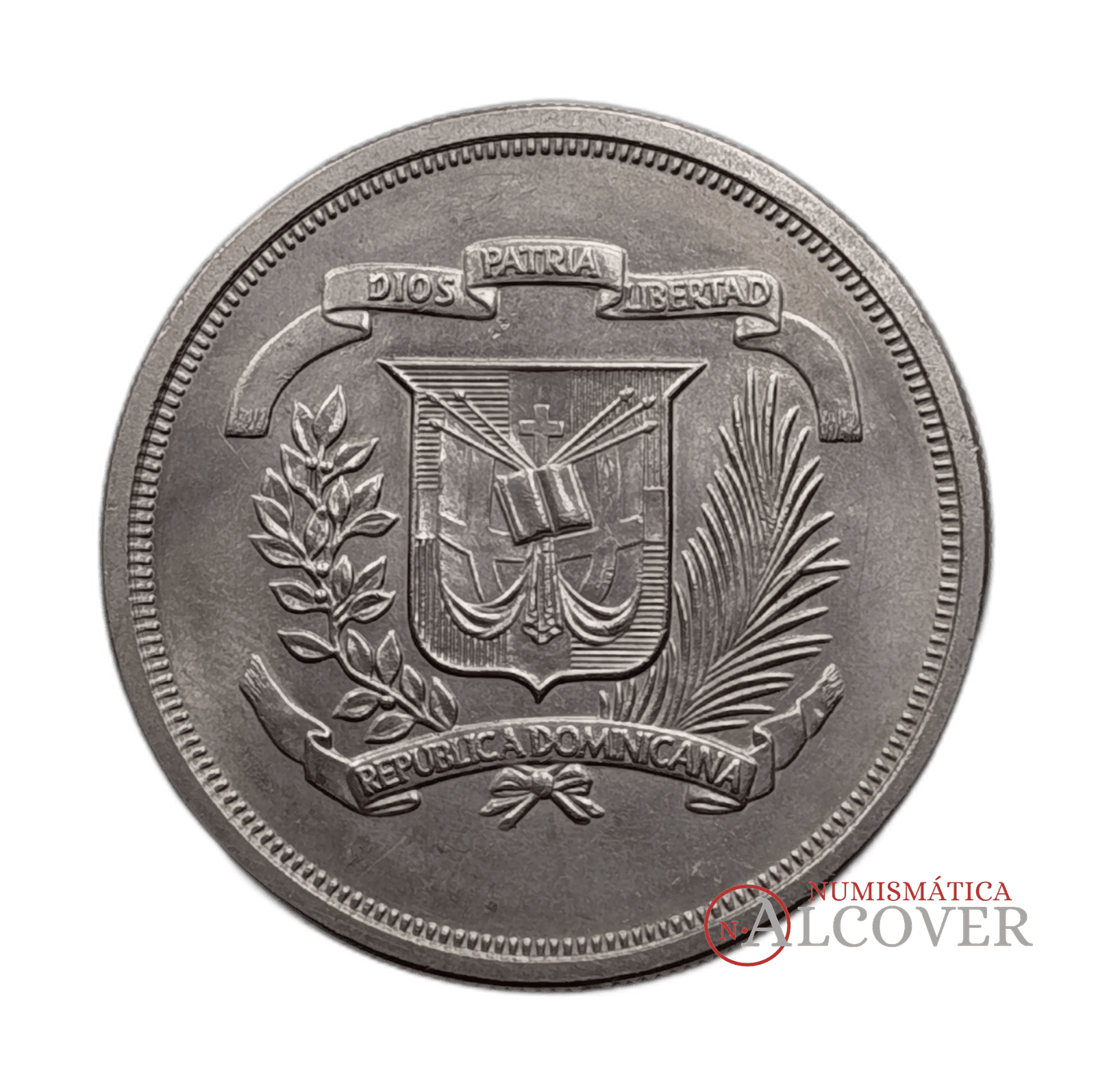 REPÚBLICA DOMINICANA 1 peso 1980 Juan Pablo Duarte KM#53 SC- - Imagen 2
