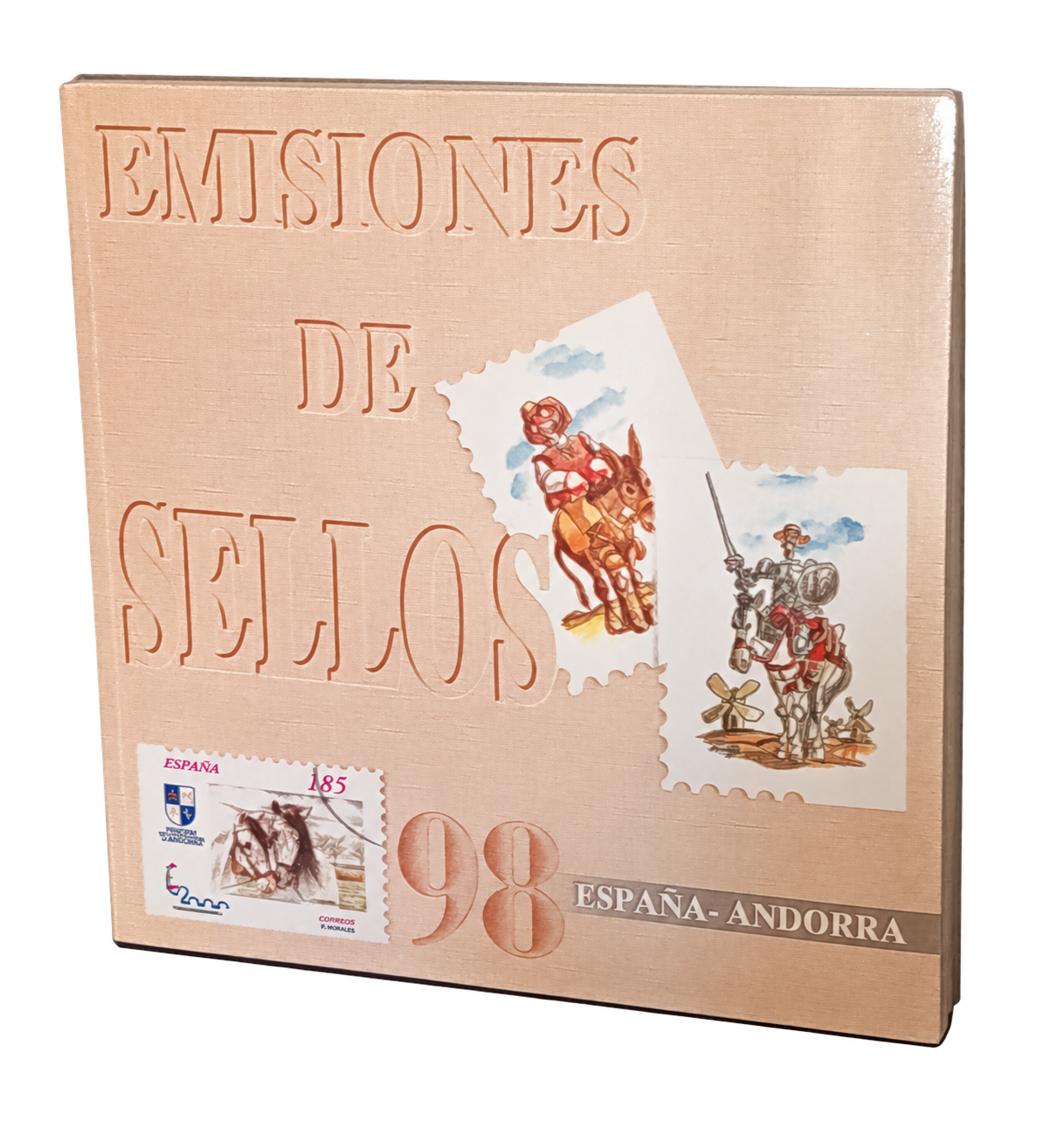 ESPAÑA Y ANDORRA ESPAÑOLA Libro Emisiones de sellos año 1998 completo