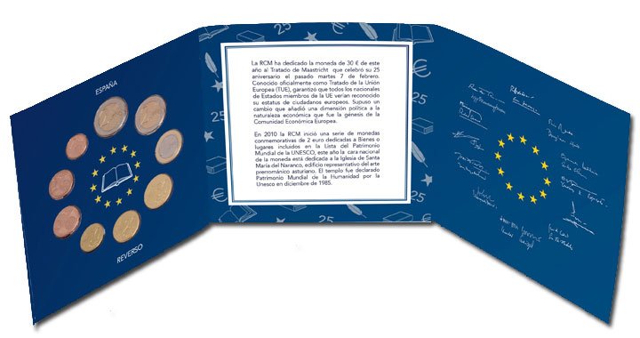 ESPAÑA Euroset 2017 25 Aniversario Tratado de la Unión Europea y Santa María del Naranco SC - Imagen 2