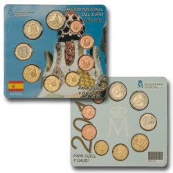 ESPAÑA Euroset 2014 Parque Güell y Gaudí con 2 Euros Conmemorativos SC