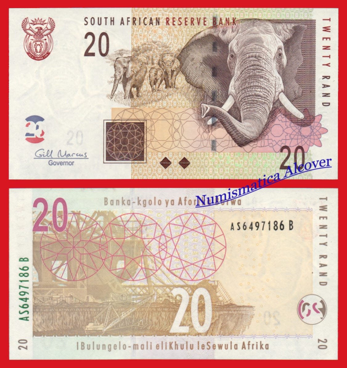 SUDAFRICA 20 Rand 2005 Pick 129b SC